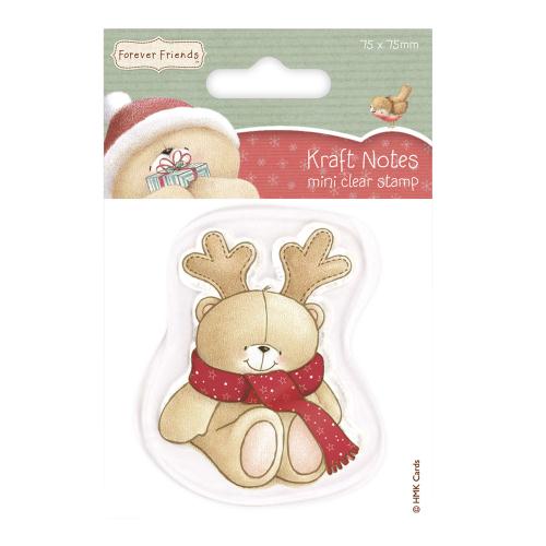 75 x 75mm Christmas Antlers Forever Friends Mini Clear Stamps